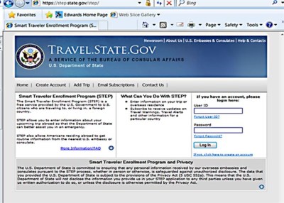 For U.S. citizens, enroll in STEP by the State Department
