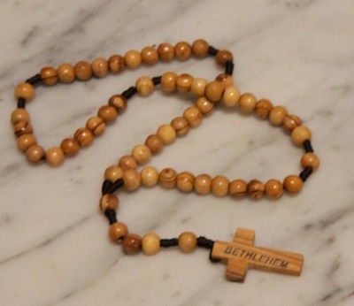 Catholics visiting the Holy Land have an easy way to repeat a positive mantra - pray a rosary! 