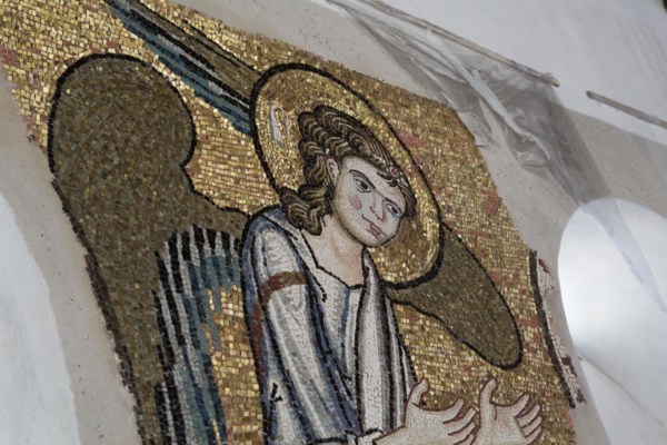 Angels intervene in the Annunciation to Mary and the Ascension of Jesus into Heaven.